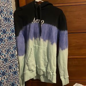 Black, blue, green ombré sweatshirt